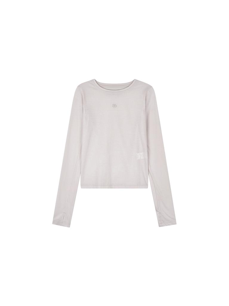Bb' BENETTON Silket Long Sleeve T-Shirt (Light Grey)