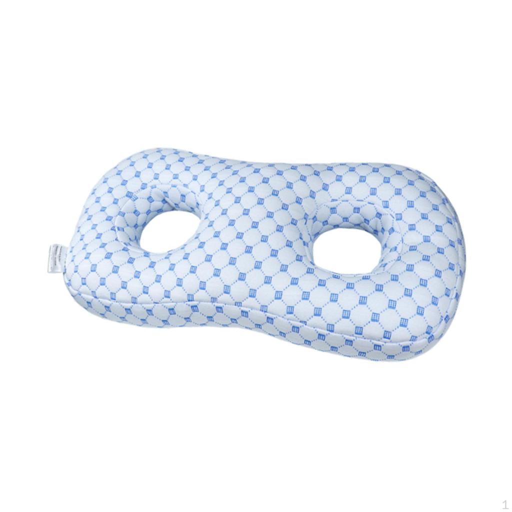 Ear Hole Protector with 2 Holes, Soft Support Pillow for Earplugs, Relaxation, Sleeping, Piercings