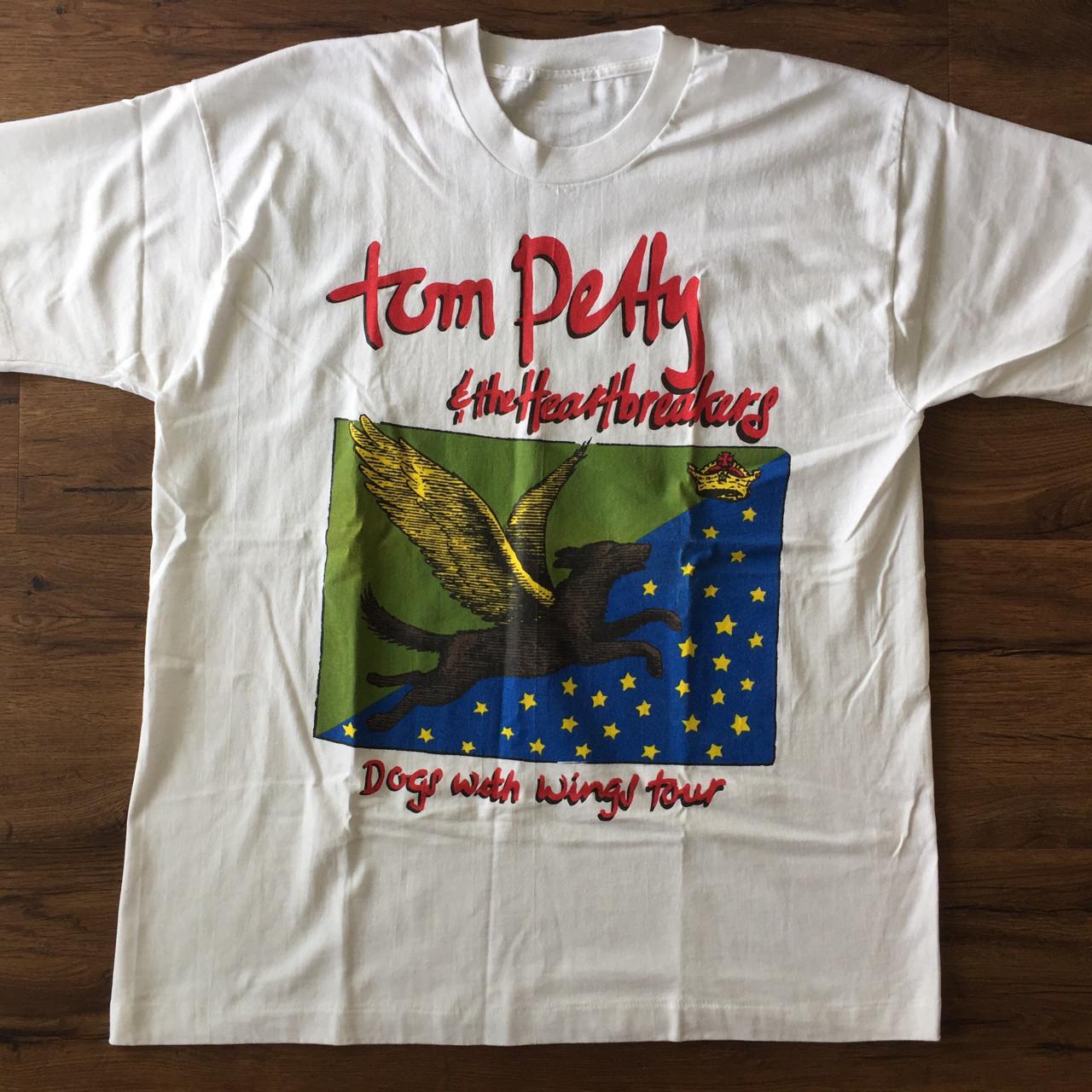 Vintage Tom Petty & The Heartbreakers Concert T Shirt Dogs With Wings Tour Size L