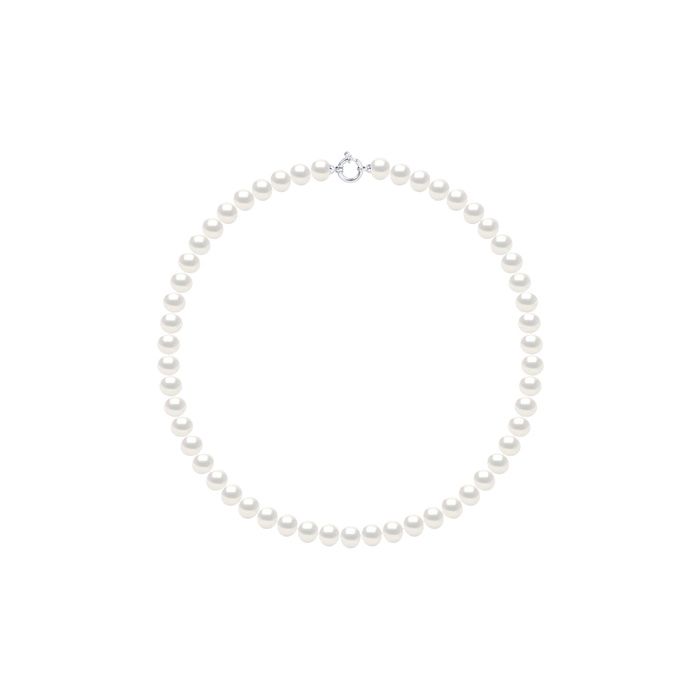 Collier - PEARLS & COLORS - Prestige - Perle d'eau douce 9-10 mm - Blanche - Qualité AAA+