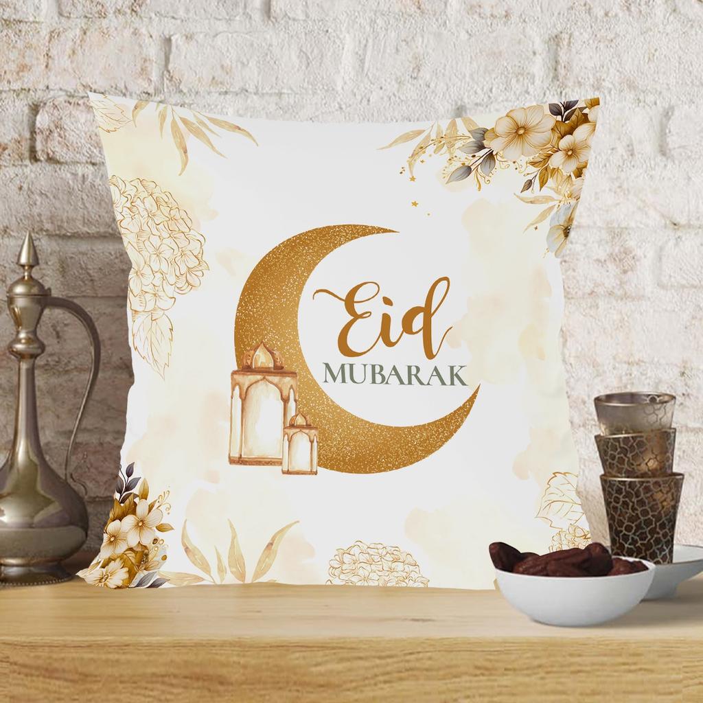 Eid Mubarak Kissenbezug Ramadan Kareem Dekoration für Zuhause Muslim Islam Party Dekor Eid Al Adha Zubehör