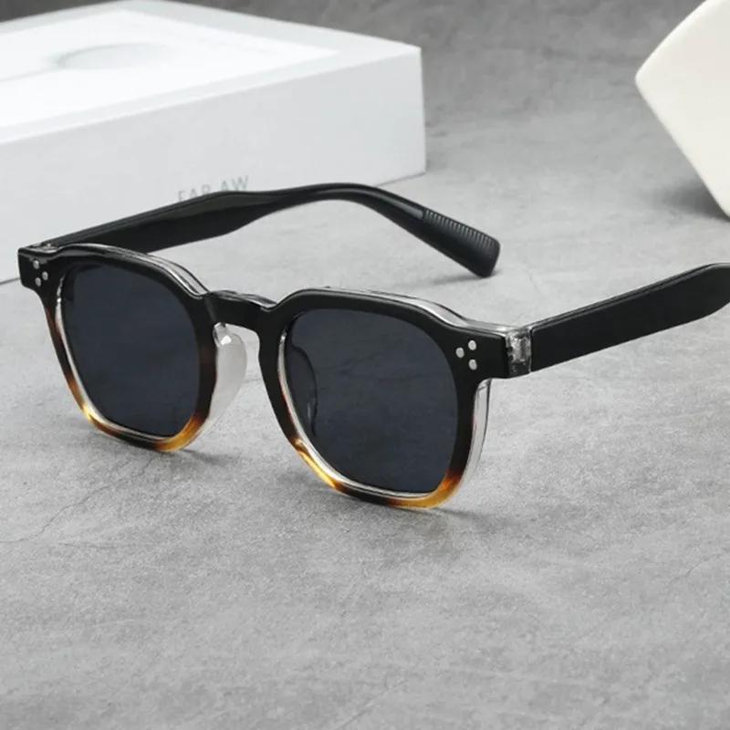 Fashion Vintage Rivet Oval Sunglasses Women Men Luxury Black Leopard Sun Glasses Anti Blue Light Eyeglasses Frame