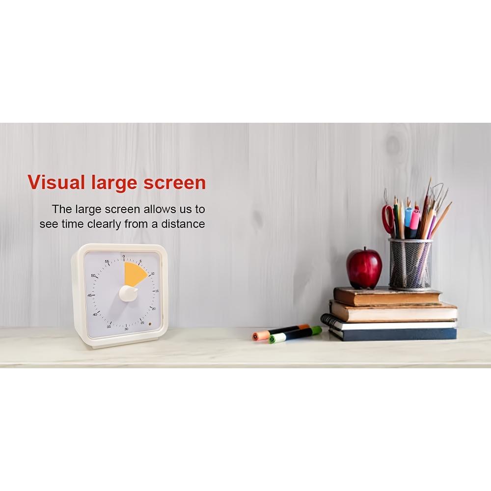 Timer visivo silenzioso da 60 minuti, strumento per l'autodisciplina, per studio, riunioni, esami, cucina, gadget multiuso, regalo di Natale
