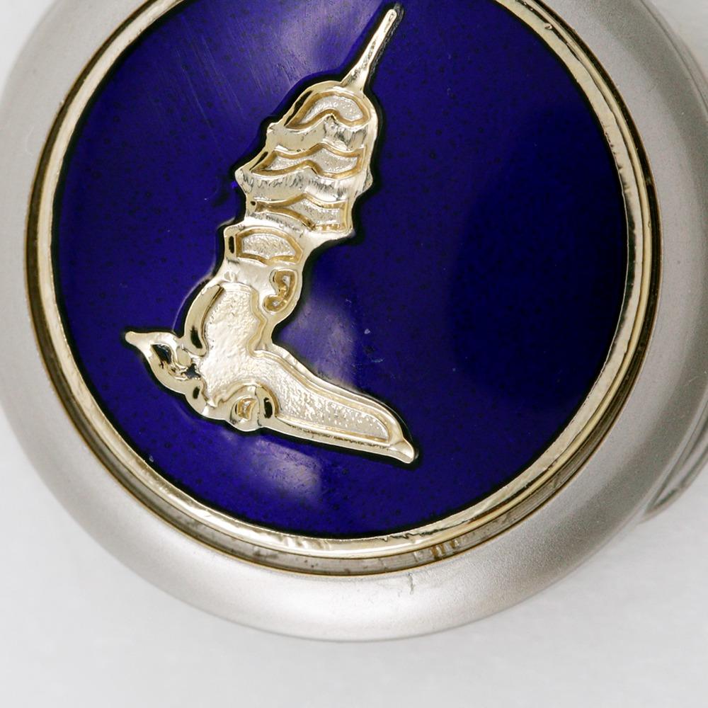 TRUSSARDI logo cuffs Silver metallic mens Used