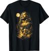 Jesus Howling Moon Meme Christian Faith Religious Art T-Shirt