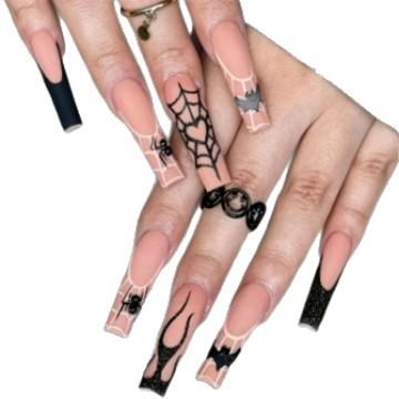 European And American Nail Art Dark Spice Girls Halloween Collection Bat Spider Skull Long Wear Armor