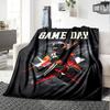 Game Day Urban Runner Flannel Blanket Super Soft Warm Cozy Blanket For Sofa Bed Office Travel Allseason Home Decor Gift