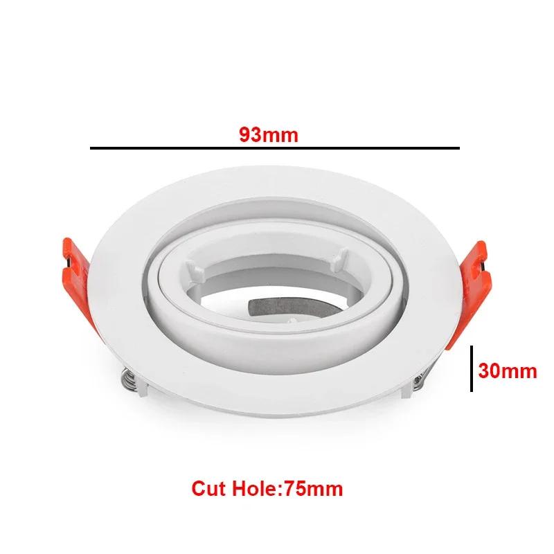 White/Satin Nickel Round MR16 Ceiling Light Downlight Custom-made Aluminium Adjustable Gu Aluminum Modern Style