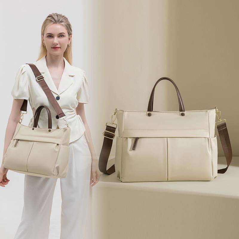 Women's new laptop bag, handbag, shoulder bag, crossbody bag, high-end fashion, shockproof, lightweight, waterproof, large capacity