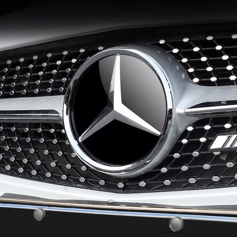 188/210MM Car Front Grille Badge Decal Cover Emblem Stickers Auto Accessories  For Mercedes-Benz C500 C200 C300 A B C E GLA CLA GLK GL ML GLE