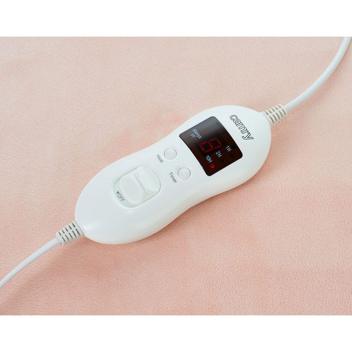 Chauffe-lit Électrique 150 x 80cm 8 Niveaux de Température, Minuteur Lavable 60W Camry CR 7423 60W Crème