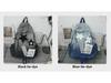 Gradient Denim Star Backpack: Versatile Vintage Schoolbag for Junior High Students