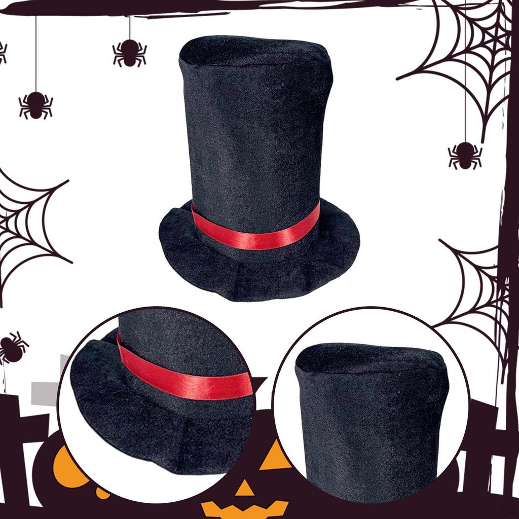 Top Hat Black Magician Butler Dress Up Costume Accessory Novelty Formal