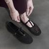 Mode Sommar Nytt Dam Spänne Rem Skodon Damer Ballerinaskor Mary Janes Skor Mode Mesh Grunda Kvinnor Balettplatta Skor Zapatos Mujer