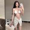 Source 1011 new swimsuit women's split solid color three-piece set Spice Girl sexy hot spring swimsuit