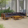 VidaXL Garden Lounge Set 7 Pcs with Cushion, Solid Acacia Wood