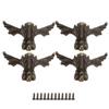 4 Pcs Wooden Box Feet Vintage Bat Shape Furniture Wooden Box Gift Box Jewelry Box Four Sides Fixed Feet
