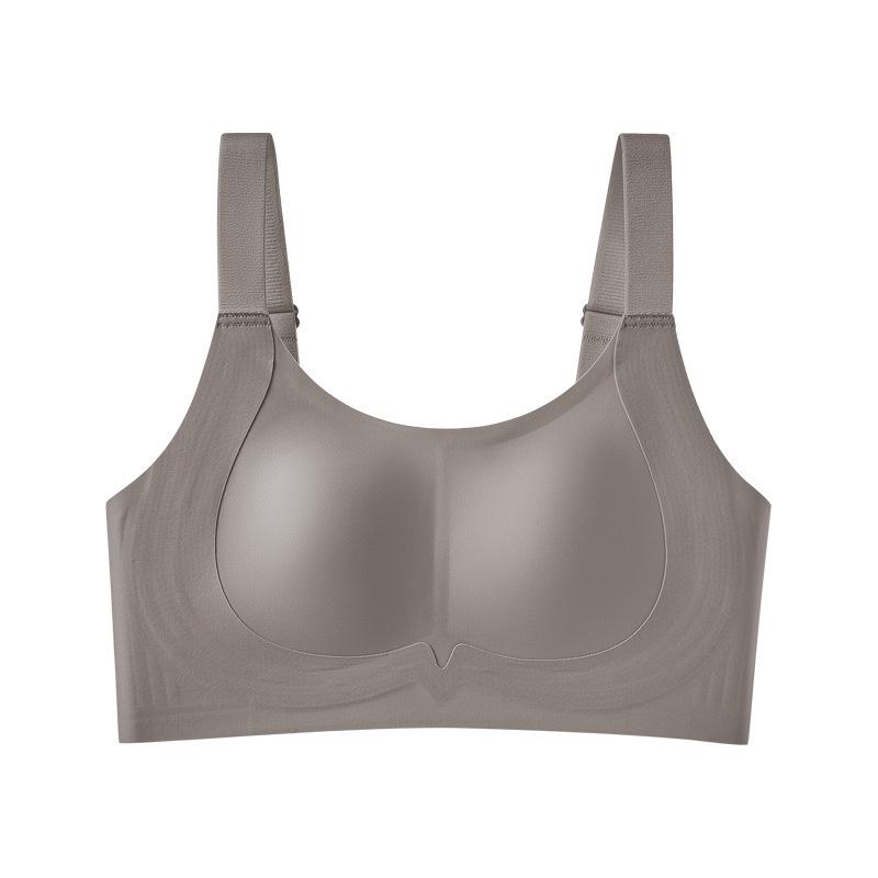 Women's No-Wire Support Bra: Comfortable, Side-Smoothing, Anti-Sagging, Thin Style with Wide Straps