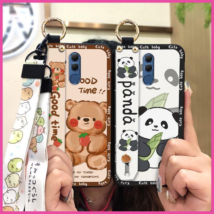 Anti-dust Phone Holder Phone Case For Huawei Mate 20 Lite Cute Ring Dirt-resistant Shockproof Wristband Wrist Strap