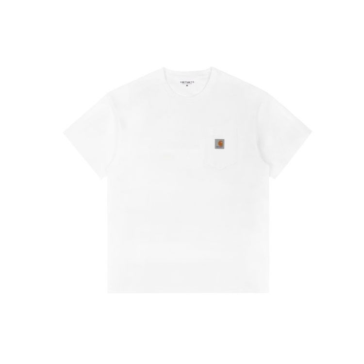 Carhartt WIP Pocket T-Shirt SS21 Logo Pocket Short Sleeve T-Shirt Men Tops White CHXTEA171068F-WHX