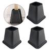 Elevadores de Muebles Multiusos de 6 Pulgadas de Alto Portátiles Resistentes Materiales Plásticos Extensores de Patas de Cama Juego de 4 Uso Diario