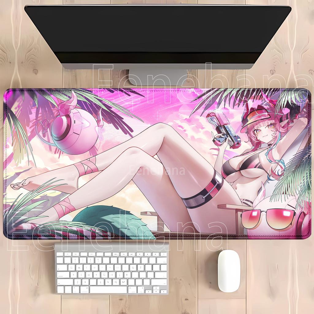 Arknights Endfield Gaming Mouse Pad Rubber Anime Girl Nonslip Base Mousepad Offices Accessories Hd Printing 400x900mm Desk Mat