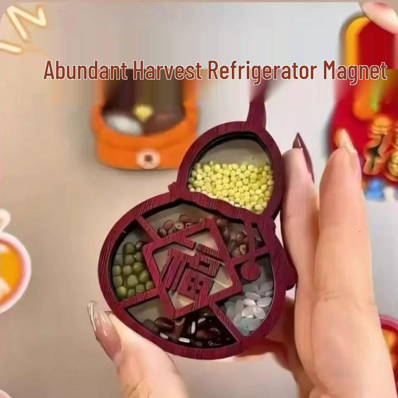 Five Grains 3D Magnet: Housewarming Gift - Creative Coarse Grains Design