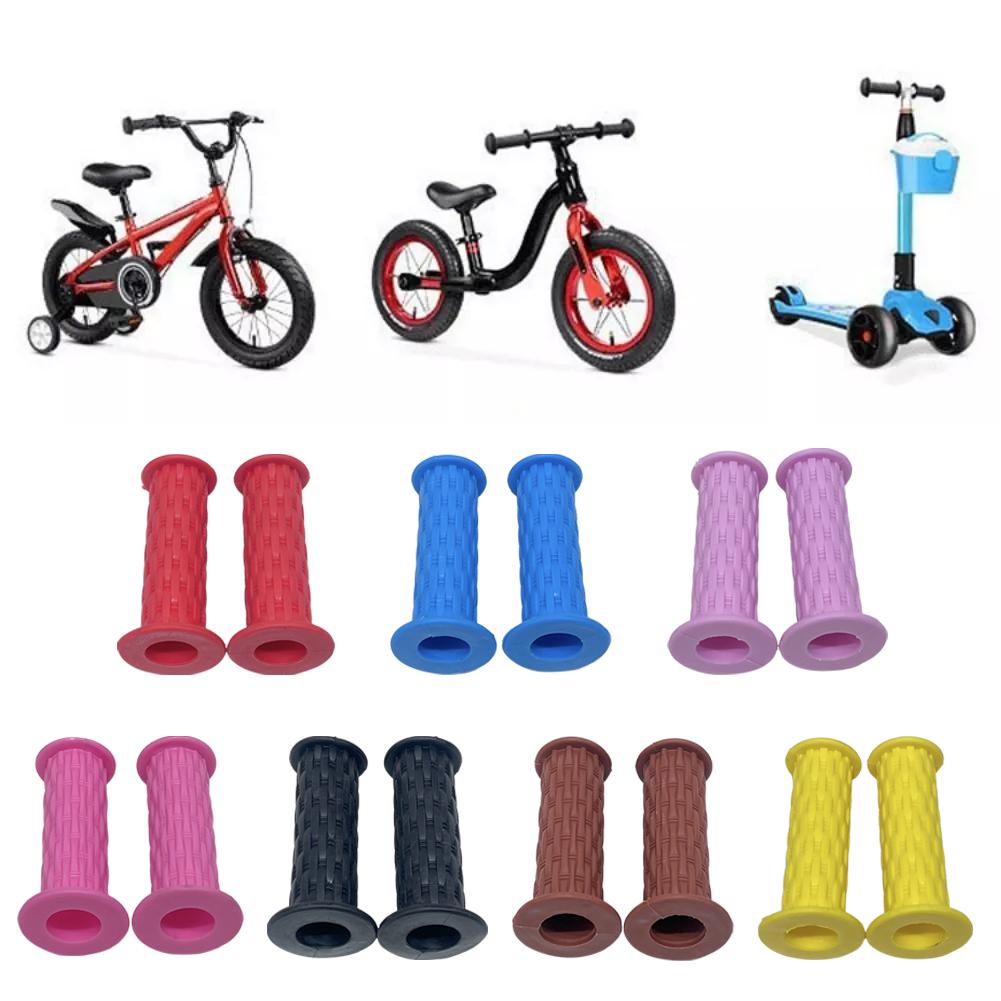 1 Pair Rubber Grip Handle Bike Handlebar Grips Cover Non-Slip Rubber Bicycle Grips Skateboard Tricycle Scooter For Child Ki K8Q5