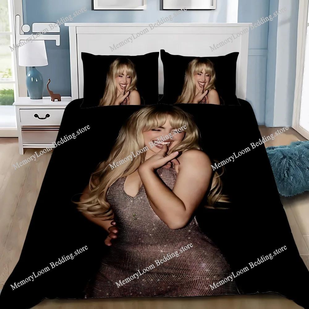 Sabrina CarpenterS Duvet Cover Pillowcase Bedding Set Adult Boy Girl Bedroom Decoration Children Gift Single Double Large Size