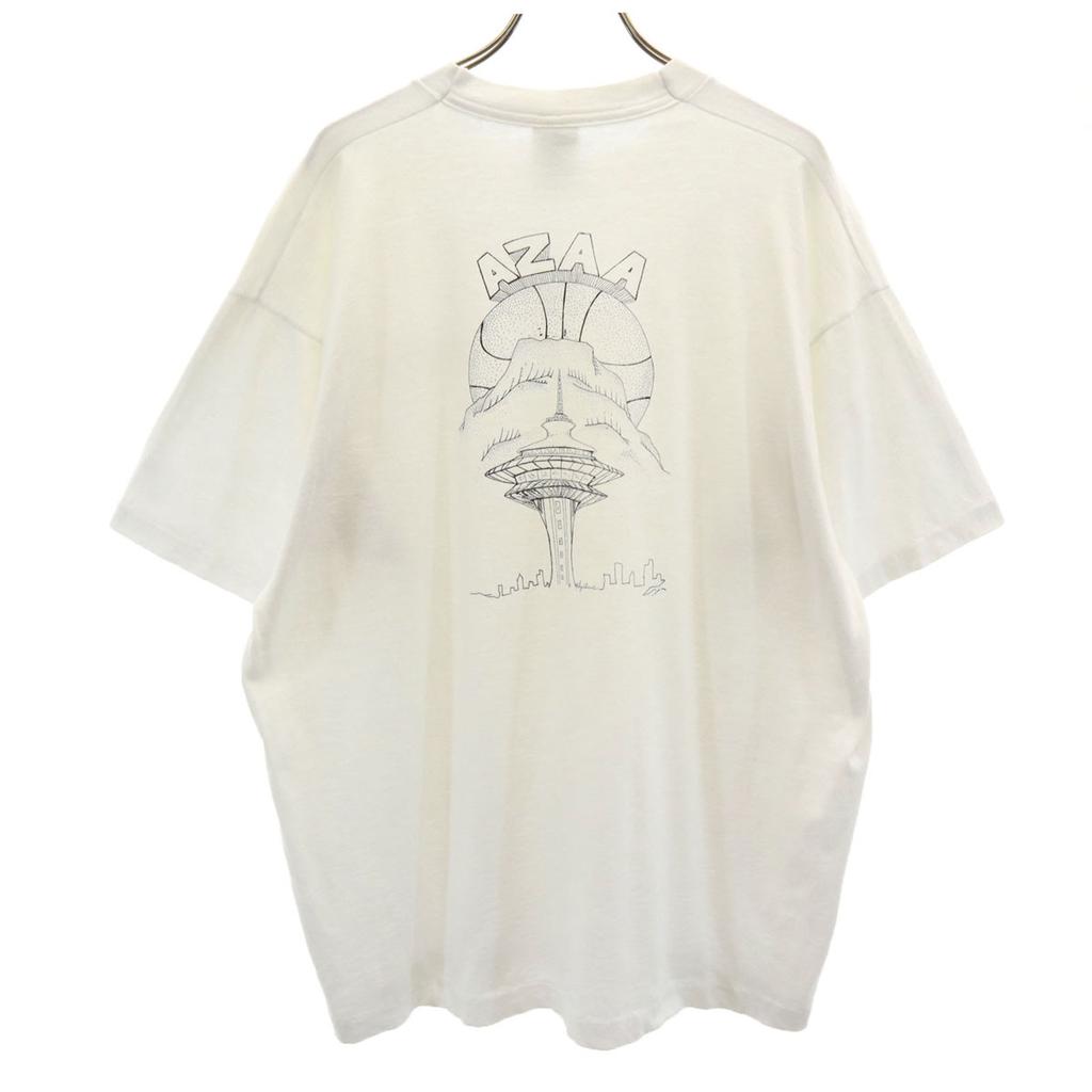 FRUIT OF THE LOOM 90s Old Short sleeve T-shirt XL white Single stitch Men's Used