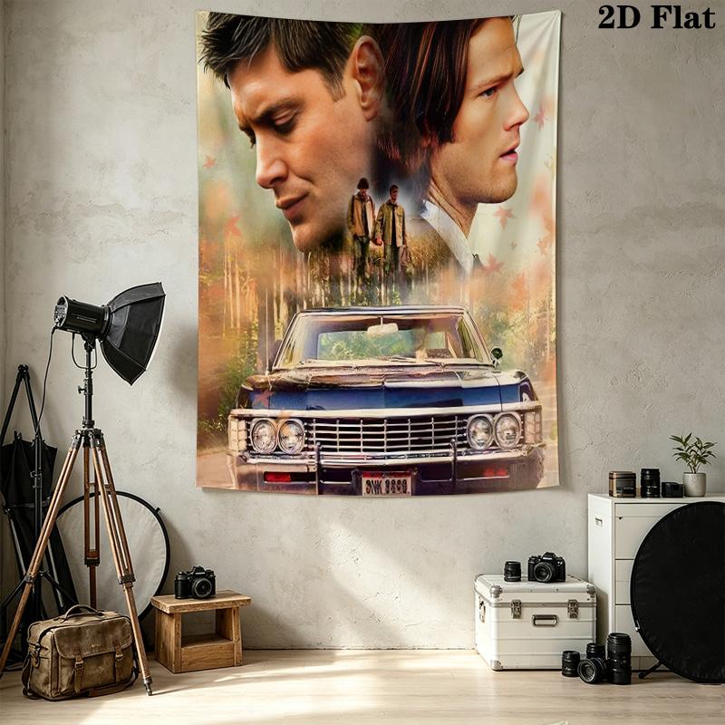 Supernatural Wall Tapestry Aesthetic Wall Hanging Printed Fabric Blanket Decorative Tapestries For Bedroom Living Room Home Decor