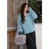 Mixiu Women's Faux Mink Cable Knit Cardigan