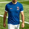 Men's Casual Crew Neck Short Sleeve Pullover T-Shirt Football Fan Jersey World Cup Supporter Top France Design