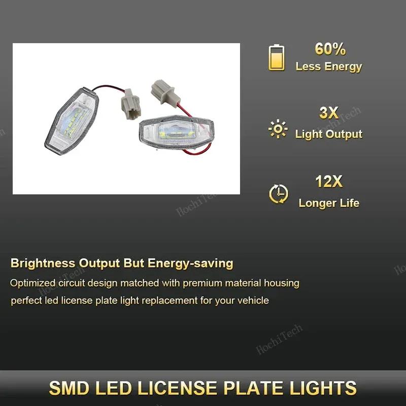 LED Number Plate Light Error Free License Plate Lamp For Acura MDX RL TL TSX ILX For Honda Civic Accord Odyssey License Light