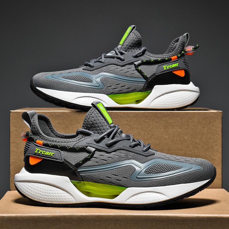 Men's shoes new men's summer breathable and lightweight running shoes soft-soled mesh casual sports men's shoes