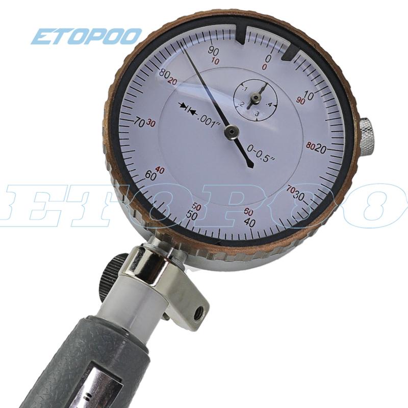 2" - 6" 0.001" Deep Engine Hole Measurement 50-160mm 0.01mm Dial Bore Indicator Gauge