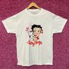 Betty Boop and Pudgy Puppy Love Heart Animated Movie Tee L