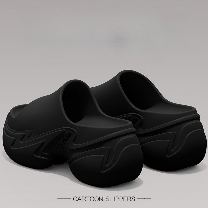 

Women s Summer Thick Bottom Slip-On Sandals Indoor Home Beach Outdoor Wearable EVA Material Comfortable Sensation Flats 2025 36-37 чорний