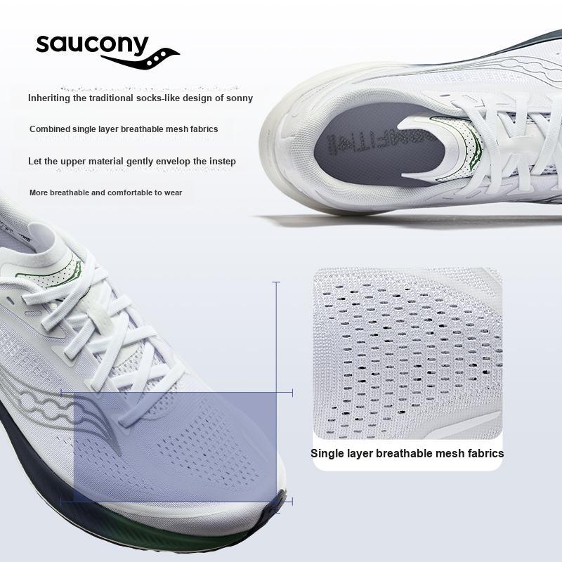 Saucony Mirage Flow Lightweight Training Running Shoes Men Sneakers Light-Purple White S28214-1