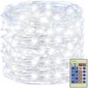 Decute 500LED 164FT Christmas Tree String Lights Green Wire Dimmable with Remote Control, UL Listed Plug in Fairy Starry Lights Decorative for