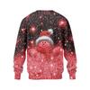 Men's Casual Loose Fit Long Sleeve Round Neck Printed Top for Everyday Wear