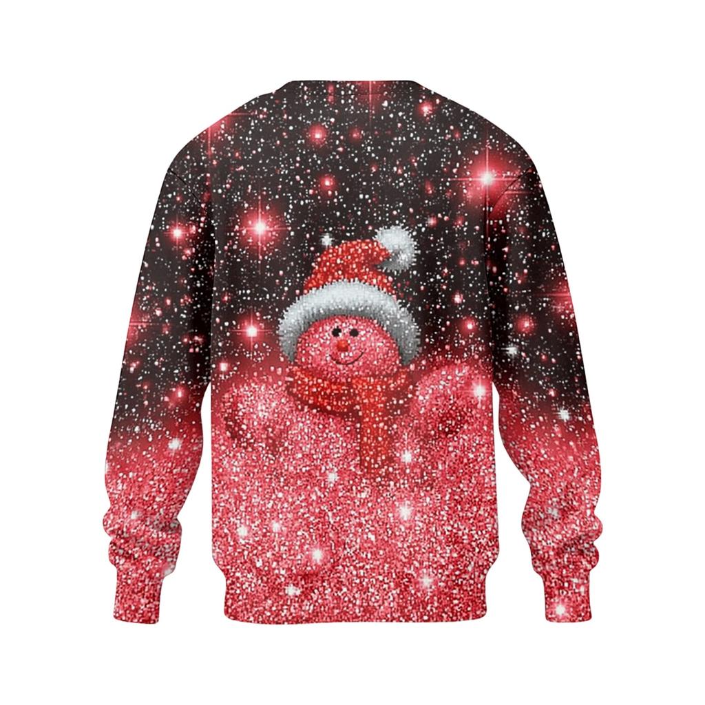 Men's Casual Loose Fit Long Sleeve Round Neck Printed Top for Everyday Wear
