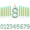 Minecraft Theme Red and Green 6 Candles Birthday Numbers 0-9 Baking Decoration Combination
