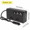 200W Multifunctional Car Inverter 12V to 220V EU Sockets USB C Port Cigarette Lighter Plug for Drivers