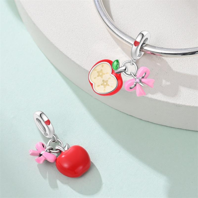 100% Copper Wedding Dress Flower Strawberry Snow Pear Watermelon Sweet 3Mm Charms Beads Pendants Diy Fine Jewelry