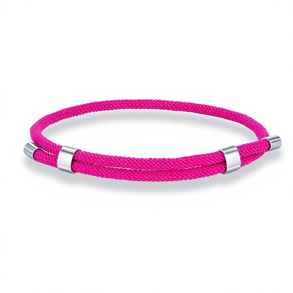 Simple Men Women Bracelet 3mm Durable Marine Rope With Polished Steel Closure Jewelry Summer Beach Gifts