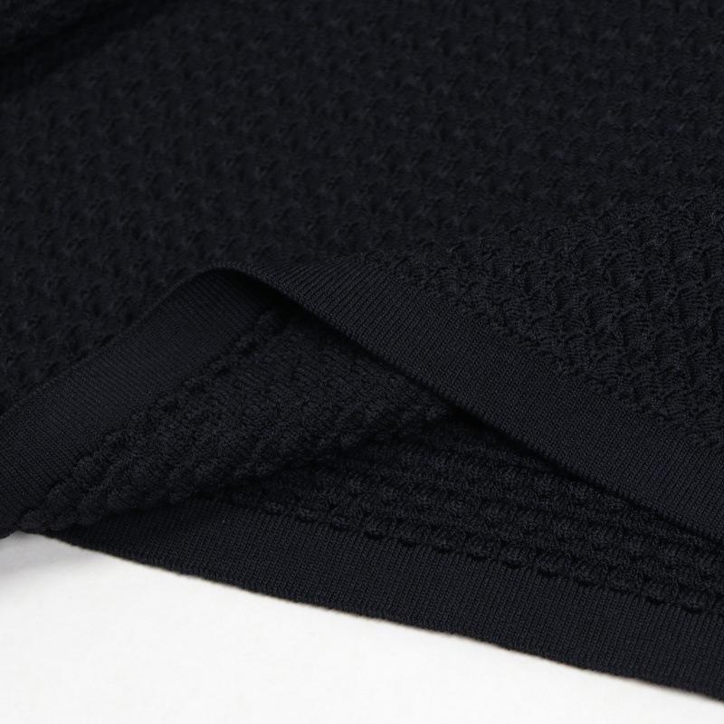 Elegant lady spring and summer black v-neck sleeveless A-word pullover medium and long knitted dress