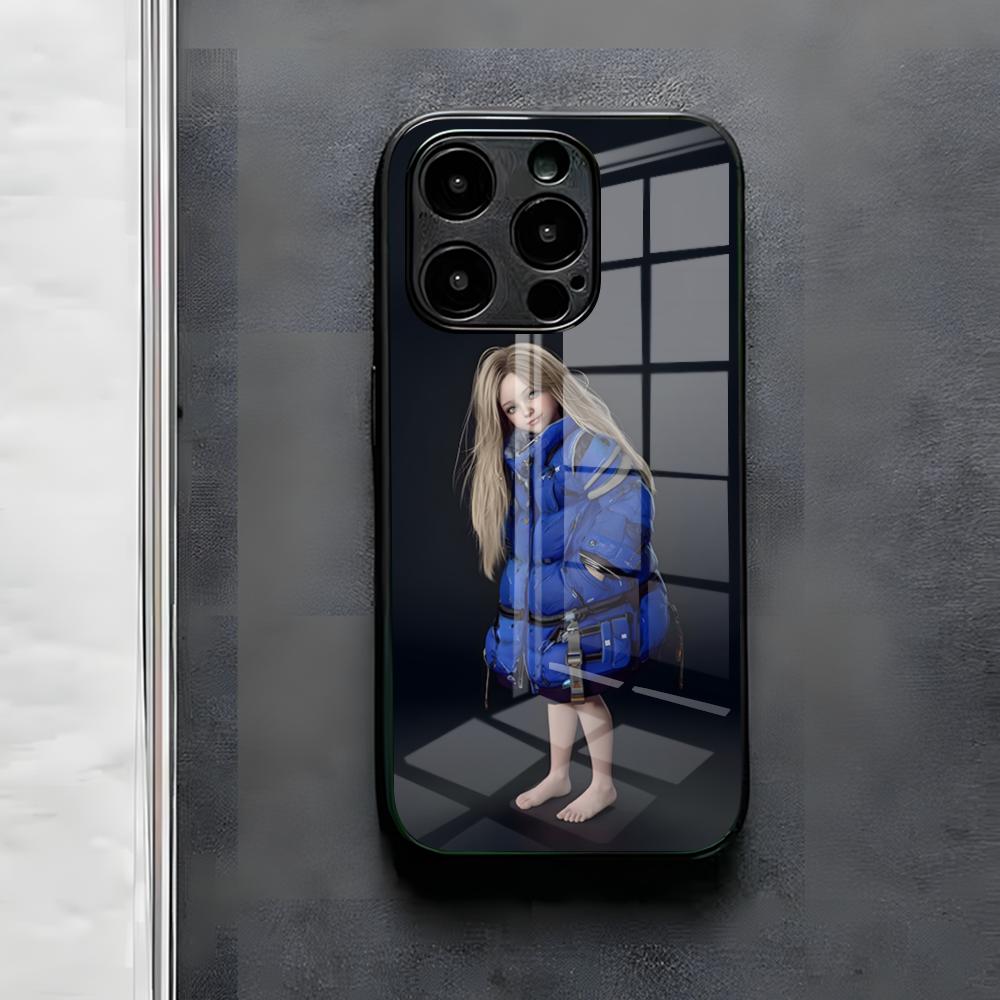 Diana Pragmata Phone Case For IPhone 17 Air 16 E Pro Max 15 14 13 Mini 12 Pro 11 Max Plus Black Glass Cover