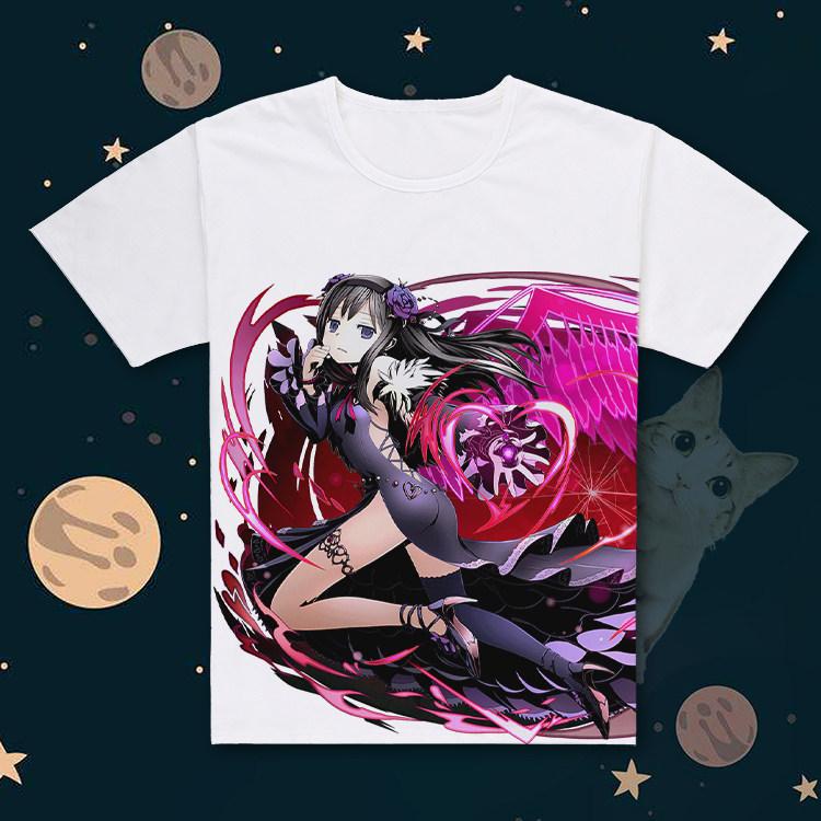 Anime Puella Magi Madoka Magica 3D Print T Shirt Women Men Akemi Homura Kaname Madoka Cosplay Short Sleeve Graphics Tees