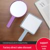 Portable Handheld Square Makeup Mirror with Salon-Quality Handle and Logo